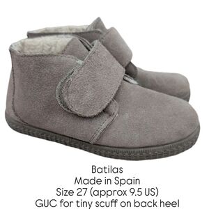 Batilas Made In Spain Beige Tan Kids Toddler Boys Neutral Dress Boots | Size 27